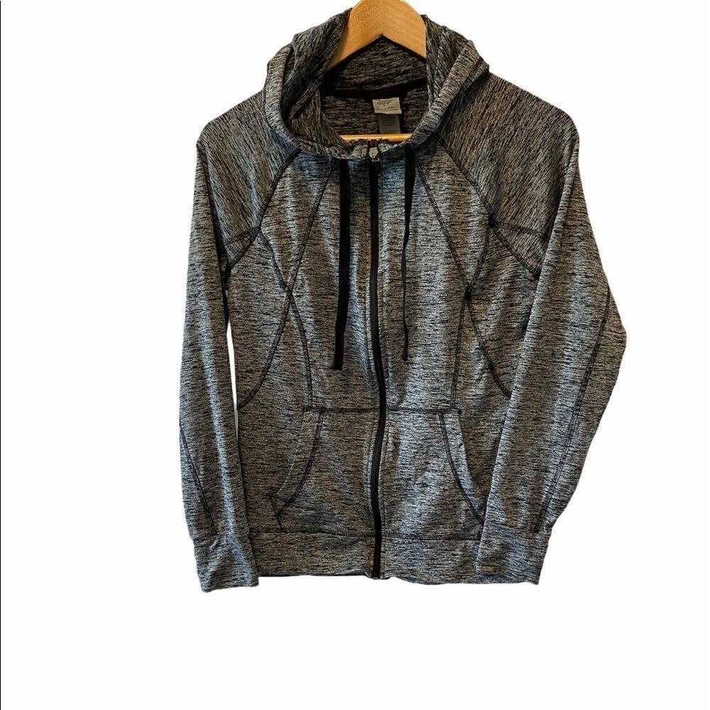 NWOT CHAMPION Duo Dry Heathered Grey Zip Hoodie S